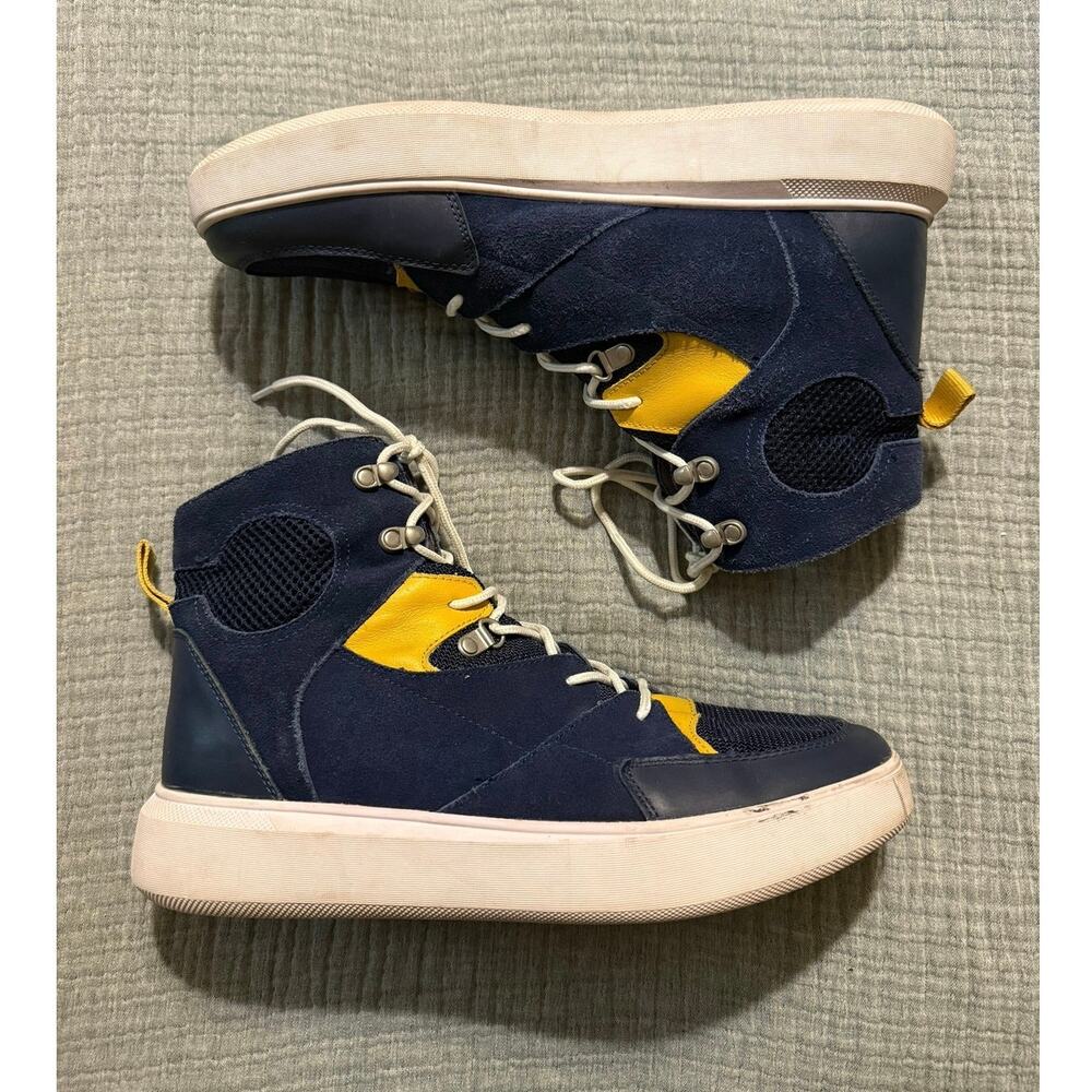 Hybrid Sneaker Green Label "Globetrotter" Mid-Top Lace Up Men’s Size 13 Blue